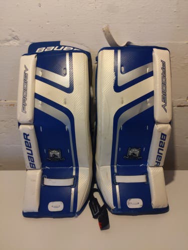 Blue Used Youth 20" Bauer Prodigy 2.0 Goalie Leg Pads