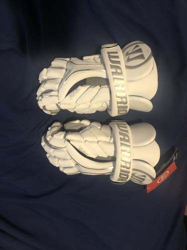 White New Player's Warrior 12" Evo Lacrosse Gloves