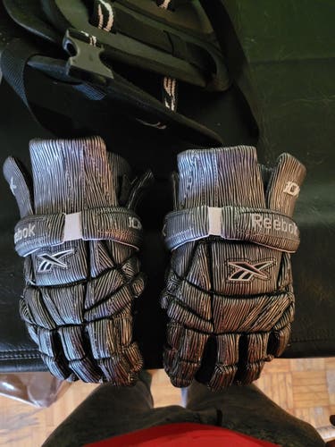 Gray Reebok 10K Lacrosse Gloves 13"