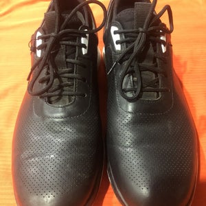 Johnston Murphy Black Used Men's Size 9.5 (Women's 10.5) Golf Shoes