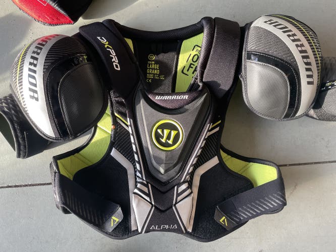 Used Senior Large Warrior Alpha DX Pro Shoulder Pads