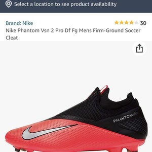Red Men's Size 9.0 (Women's 10) Nike phantom vision Cleats