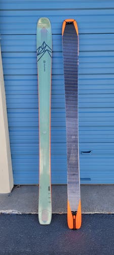Used 188 2021 Salomon QST 106 Skis with Black Diamond Climbing Skins
