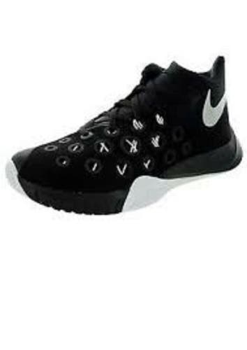 NIB Nike Zoom Hyperquickness TB Basketball Shoes Black/Silver Boy's 4.5