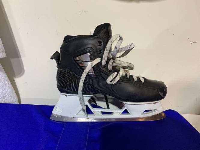 Senior Used True 2 Piece Hockey Goalie Skates Regular Width Size 11 Set#2