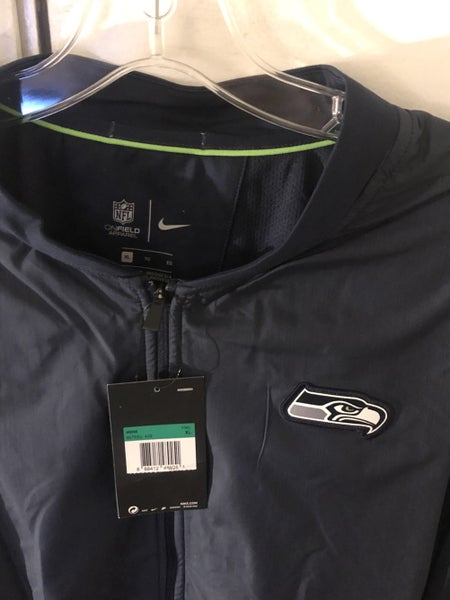 Seattle Seahawks Nike Sideline Fly Rush Half-Zip Pullover Jacket - Neon  Green