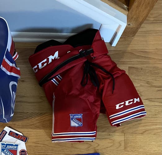 Red Junior Used Small CCM Tacks Hockey Pants