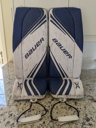 Bauer Vapor 2X Goalie Leg Pads Blue Intermediate Medium