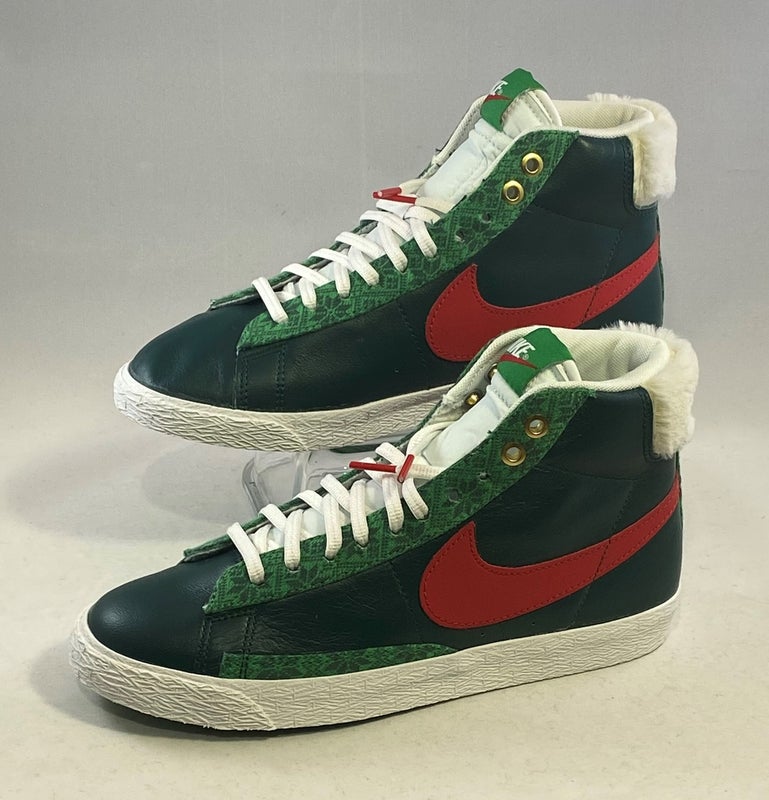 NIKE Blazer Mid '77 Vintage (GS) Nordic Christmas Sweater Size 7Y/8.5W Shoes New