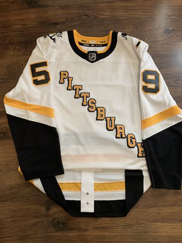 Adidas Jake Guentzel Pittsburgh Penguins Reverse Retro NHL Hockey Jersey 50