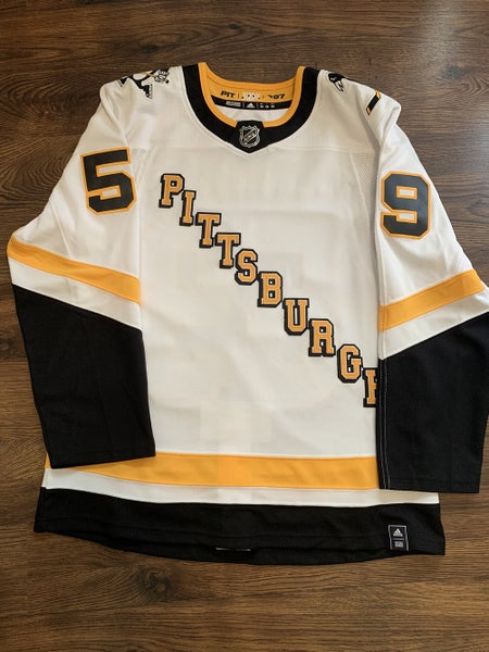 Adidas Jake Guentzel Pittsburgh Penguins Reverse Retro NHL Hockey Jersey 50