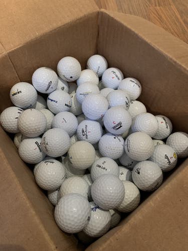 100 Assorted White Golf Balls