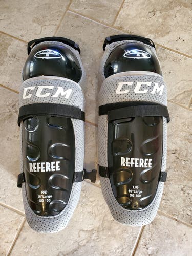 Used CCM Referee 16" Shin Pads