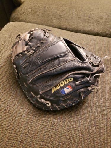 Black Used High School/College Wilson Right Hand Throw Catcher's A2000 Baseball Glove 32.5"