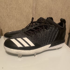 New Men's Adidas DB1793 Boost Icon 3 Mid Metal Baseball Cleats Size 11.5 Black