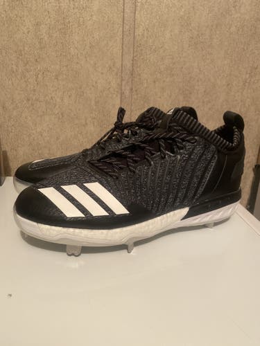 New Men's Adidas DB1793 Boost Icon 3 Mid Metal Baseball Cleats Size 11.5 Black