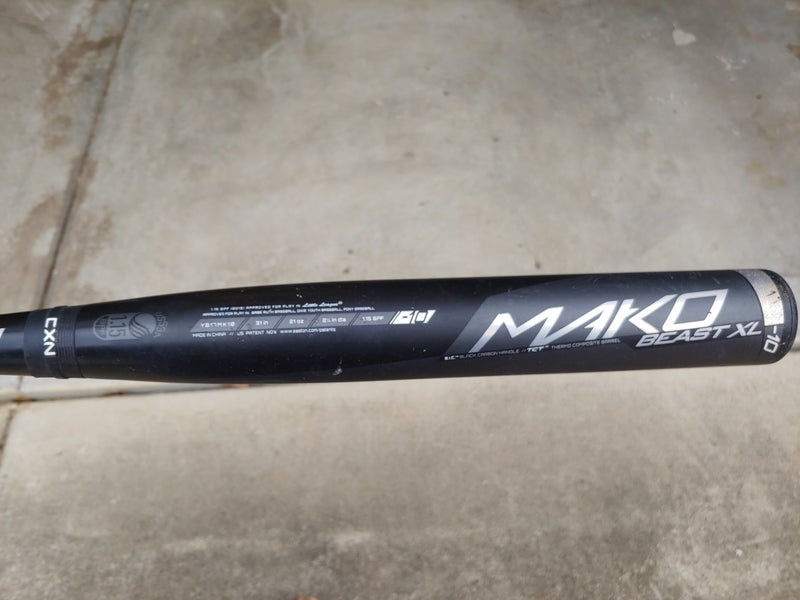 'RARE' Used Kid Pitch USSSA Certified 2017 Easton Composite Mako Beast XL Bat (-10) 21 oz 31"