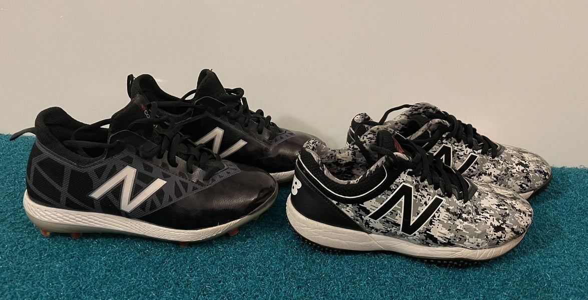 Used New Balance Youth Size 3.5 (Width: W) Turf Cleats + Youth Size 3.5 (Width: M) Molded Cleats Set