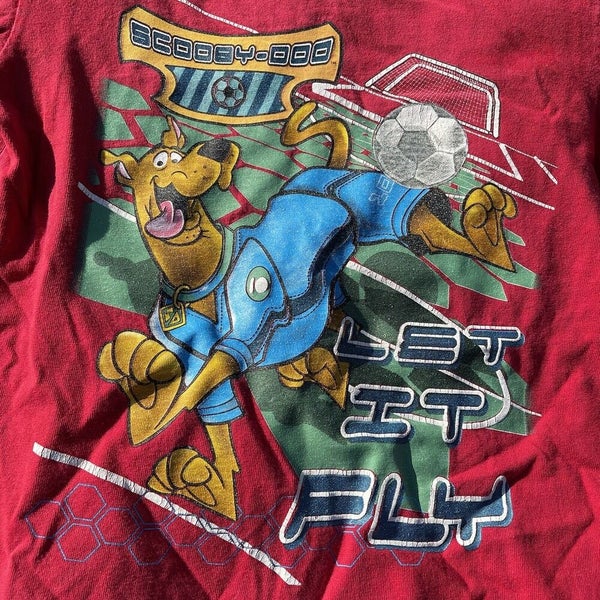 Vintage YOUTH Cartoon Network Scooby Doo Soccer Let It Fly Sports T-Shirt  Rare | SidelineSwap
