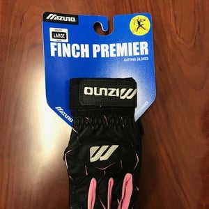 New Mizuno Finch Batting Gloves-Youth Large