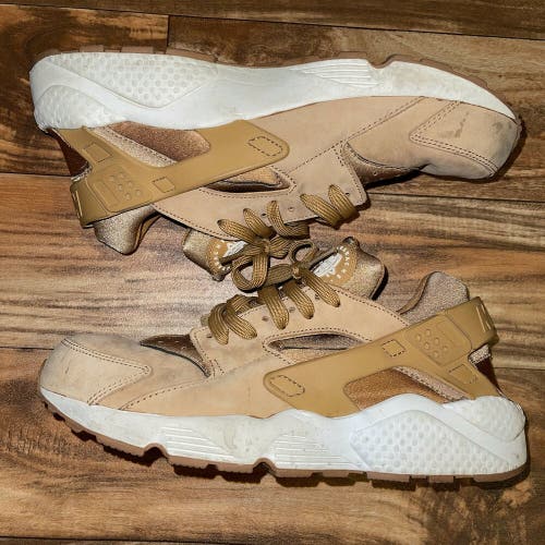 Nike Air Huarache Mens Flax Wheat Running Shoes 318429-202 Brown Mens Size 11