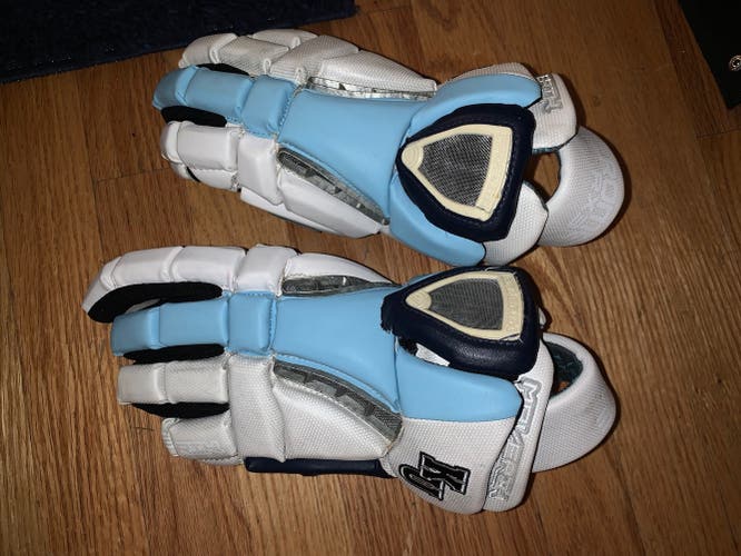 White Used Player's Maverik 13" Rome RX3 Lacrosse Gloves