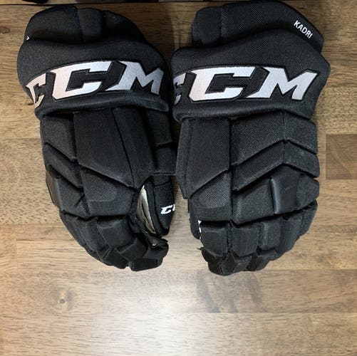 Black CCM HGTKXP 14" Pro Stock Gloves Kadri Colorado Avalanche