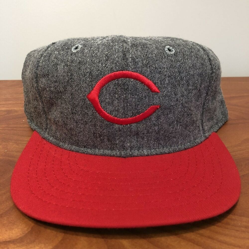 CINCINNATI REDS BOURBON FITTED HAT BROWN HATCLUB STYLE 7 1/2