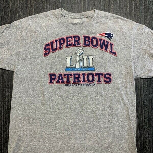 New England Patriots T Shirt Men Small NFL Football Super Bowl 52 Brady  2018 LII