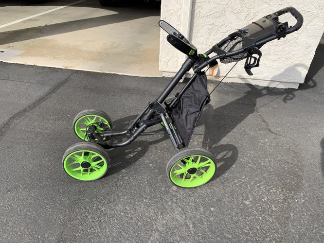 CaddyTek Caddycruiser One Version 8 - One-Click Folding 4 Wheel Golf Push Cart