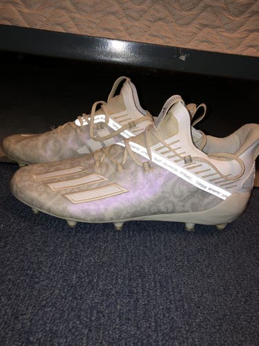 White Unisex Molded Cleats Low Cut adizero