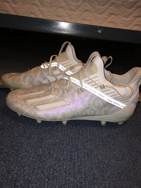 White Unisex Molded Cleats Low Cut adizero