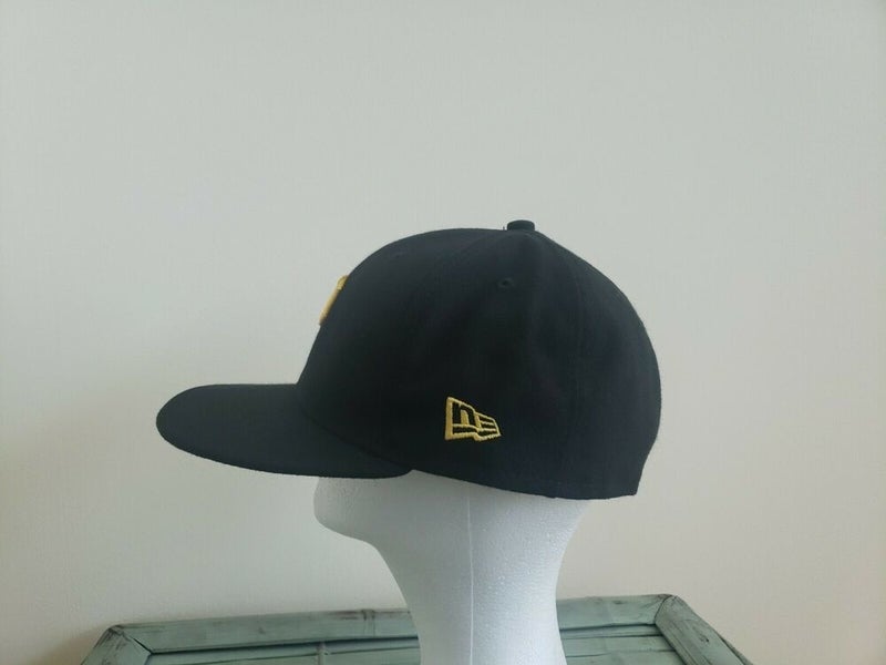 Pittsburgh Pirates Hat Cap Blue Black Brim New Era Adult 7 1/4