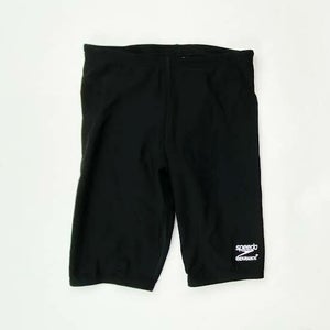 Speedo Solid Youth Jammer Racing Suit Boys Size 24 26 28 Swim Trunk Black 805013