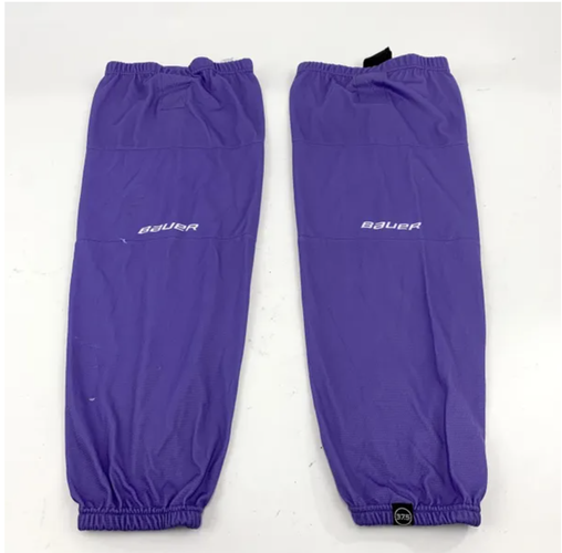x6 - CUSTOM ORDER - Like New | Solid Purple Hockey Socks | Bauer | L/XL