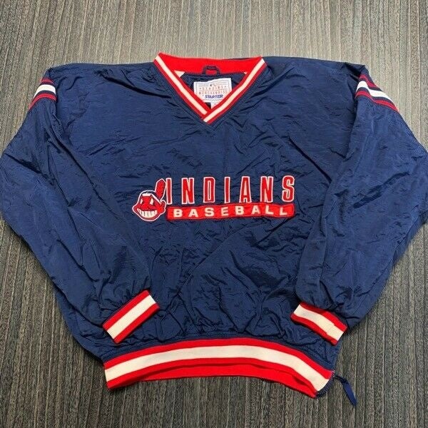 Cleveland Indians Jacket Men XL Adult Blue Vintage 90s MLB Starter