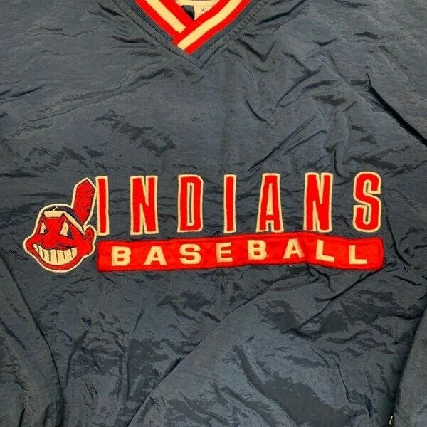 Cleveland Indians Jacket Men XL Adult Blue Vintage 90s MLB Starter