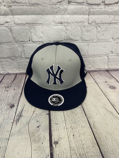 OC Sports Yankees MLB Q3 Flat Hat Cap Navy/Gray Two Tone NY Logo OSFM