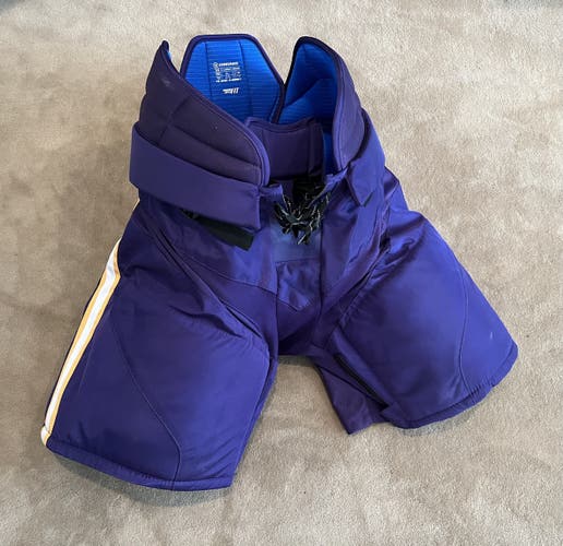 LA Kings Purple Senior Used XL Warrior Unknown Hockey Pants Pro Stock