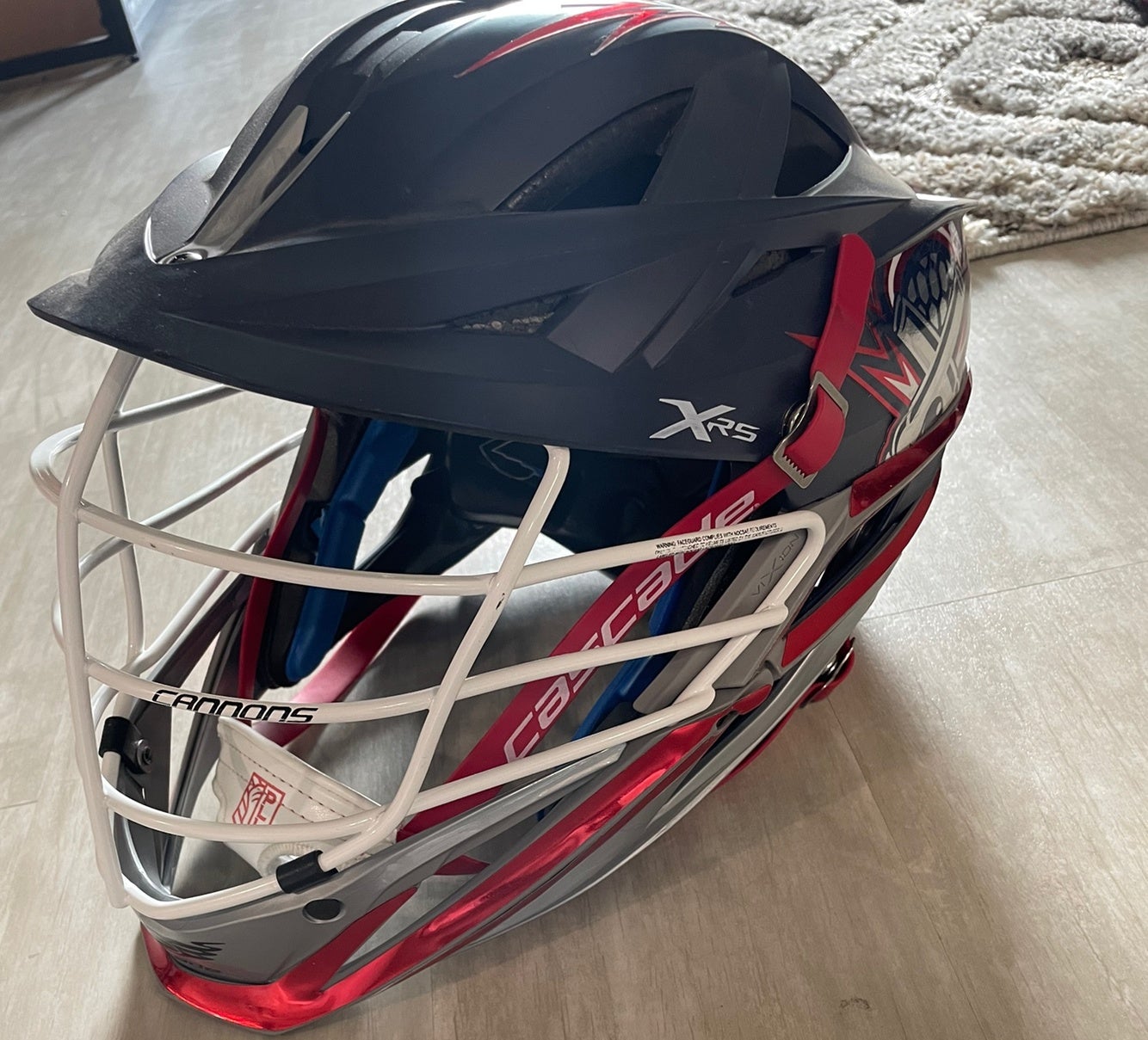 GAME WORN/SIGNED* PLL Cannons XRS Helmet (Donville #33)