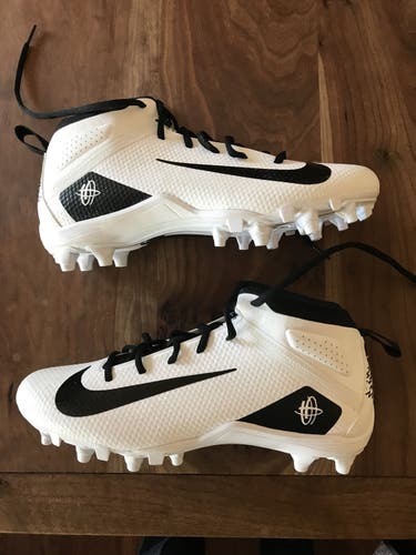 Nike Alpha Huarache 7 Varsity Mid White/Black Cleats