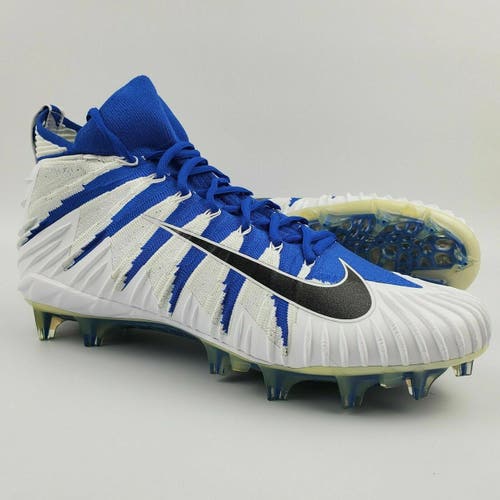 New Nike Alpha Menace Elite Football Cleats Men's Blue White 877140-401 Size 16