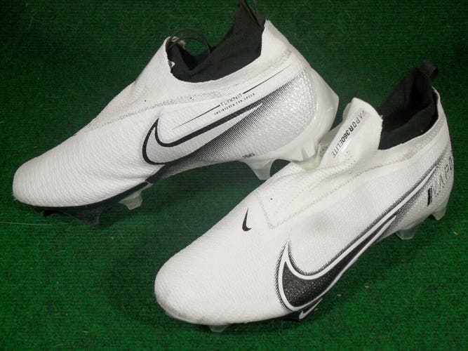 Used Mens Nike Vapor 360 Elite TD Football Cleats White Black Ghost Laces 13