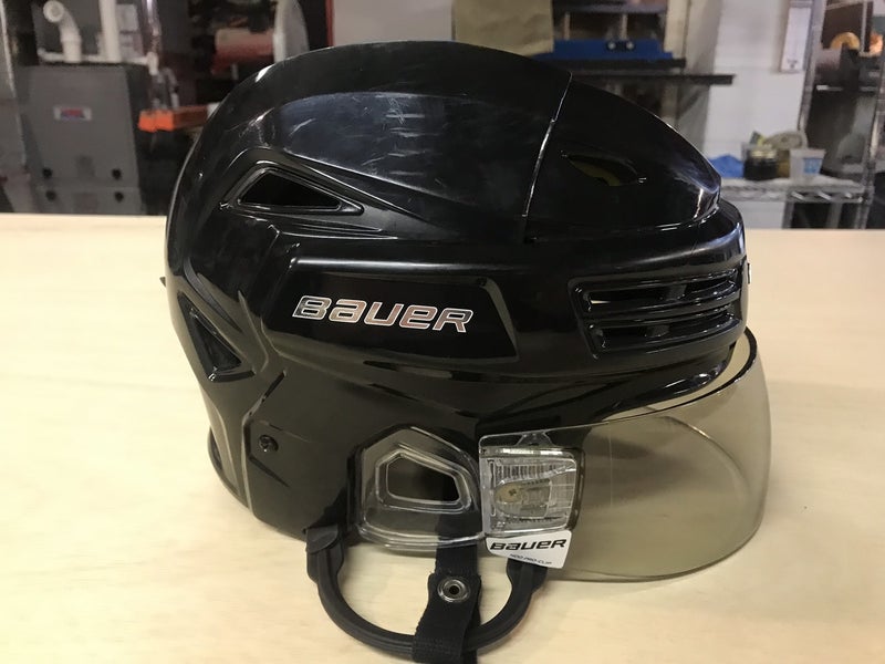 Black Used Large Bauer Re-Akt 200 Helmet