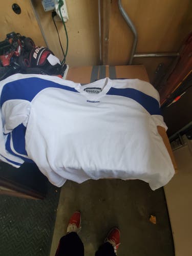 White Adult Men's Used XXL Reebok Jersey