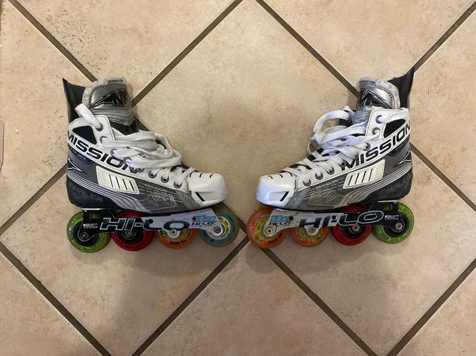 Used Mission Wide Width Size 4 Inhaler Ac4 Inline Skates