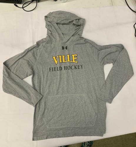 Under Armour Ville Field Hockey LS Hooded Shirt Men's Medium Gray 1293905