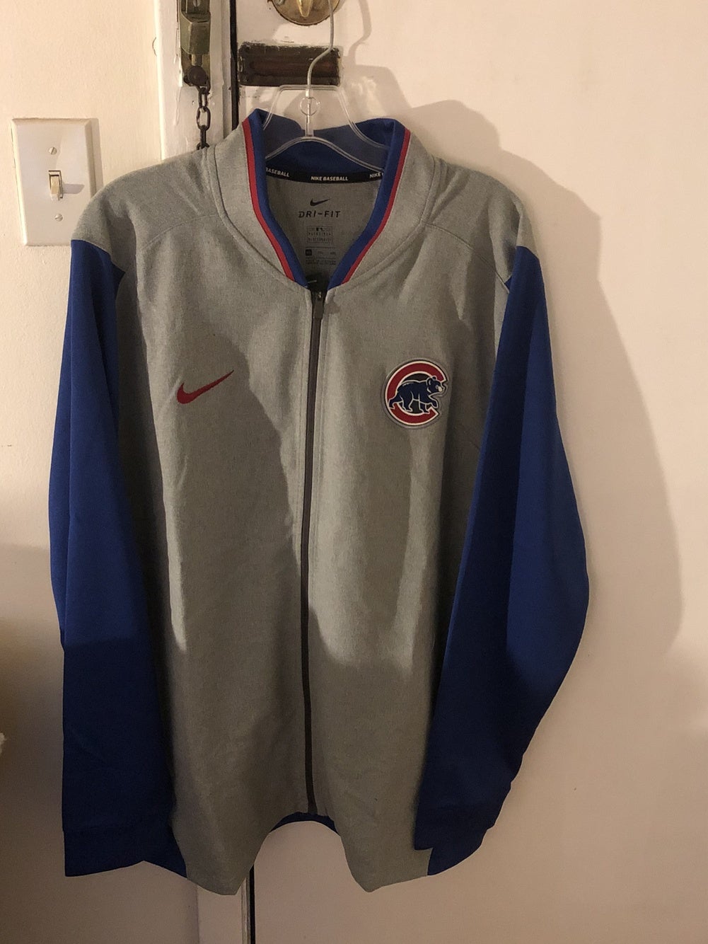 Chicago Cubs Nike Team Track Jacket Size Large Blue MLB