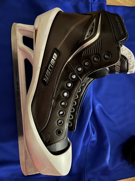 Senior Used Bauer Supreme One100 Hockey Goalie Skates Regular Width Size 12