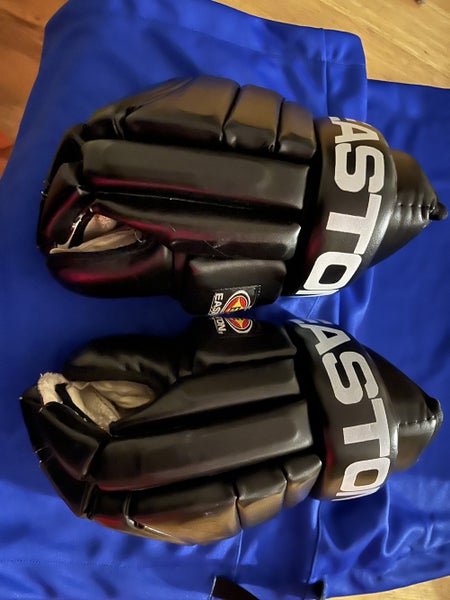 Black Used Senior Easton Gloves 14" Pro Stock